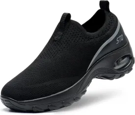 STQ Slip on Walking Shoes for Women Arch Support Mesh Comfy Work Shoes