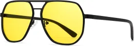 SUNGAIT Polygon Aviator Sunglasses for Men Polarized Trendy Square Sun Glasses Retro Pilot Shades UV Protection