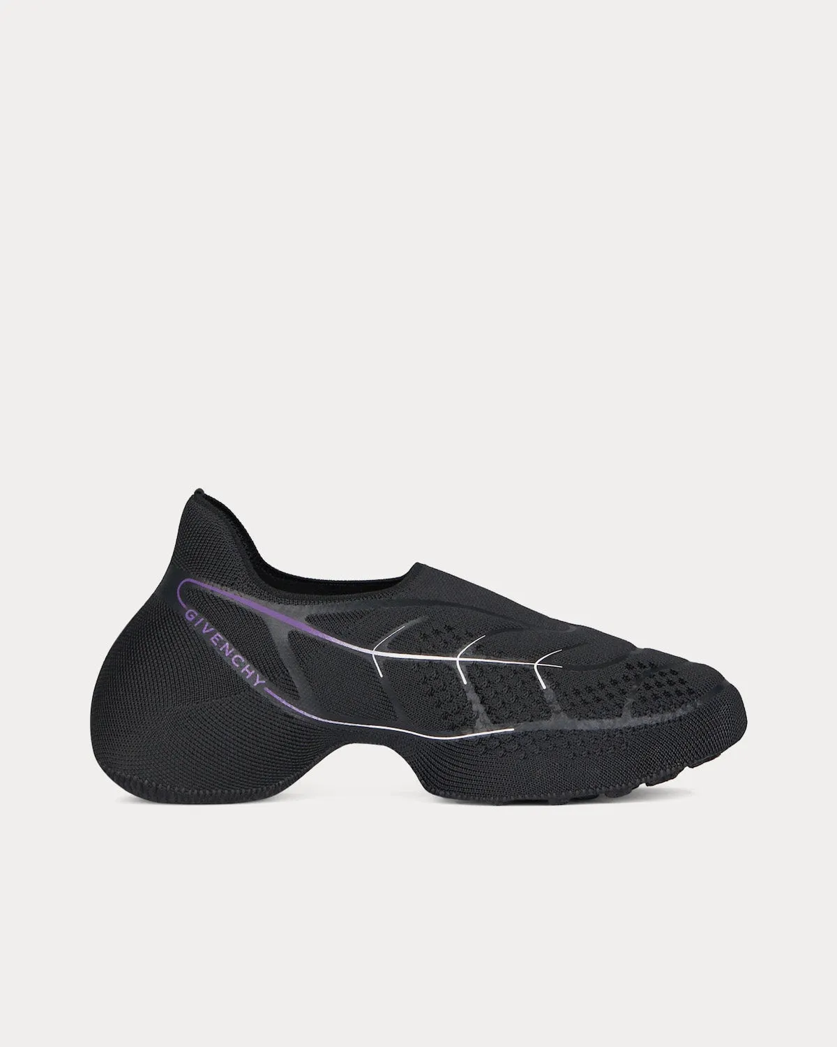 TK-360  Mesh Black / Purple Slip On Sneakers