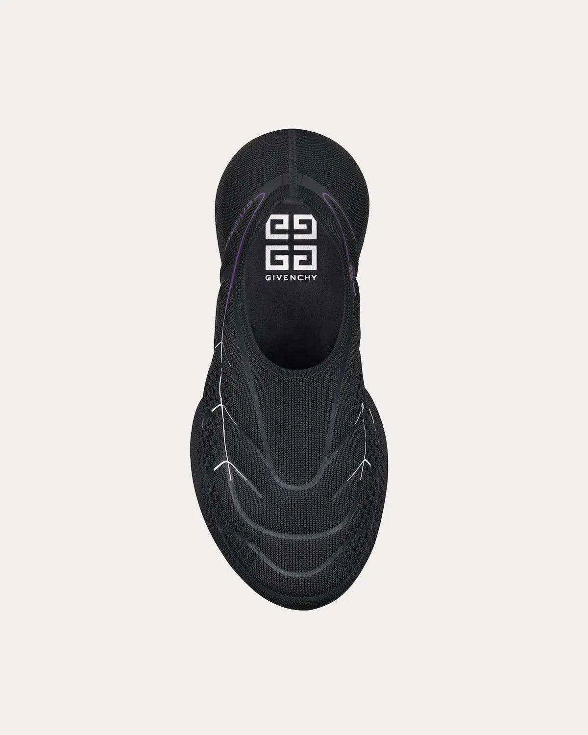 TK-360  Mesh Black / Purple Slip On Sneakers