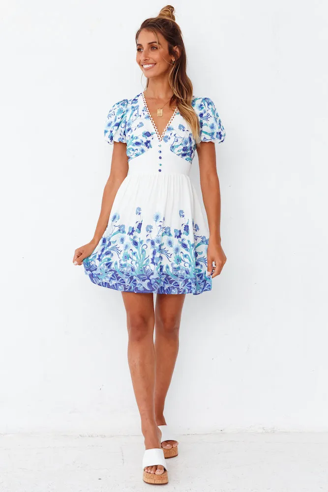 Trip To The Night Markets Dress Blue
