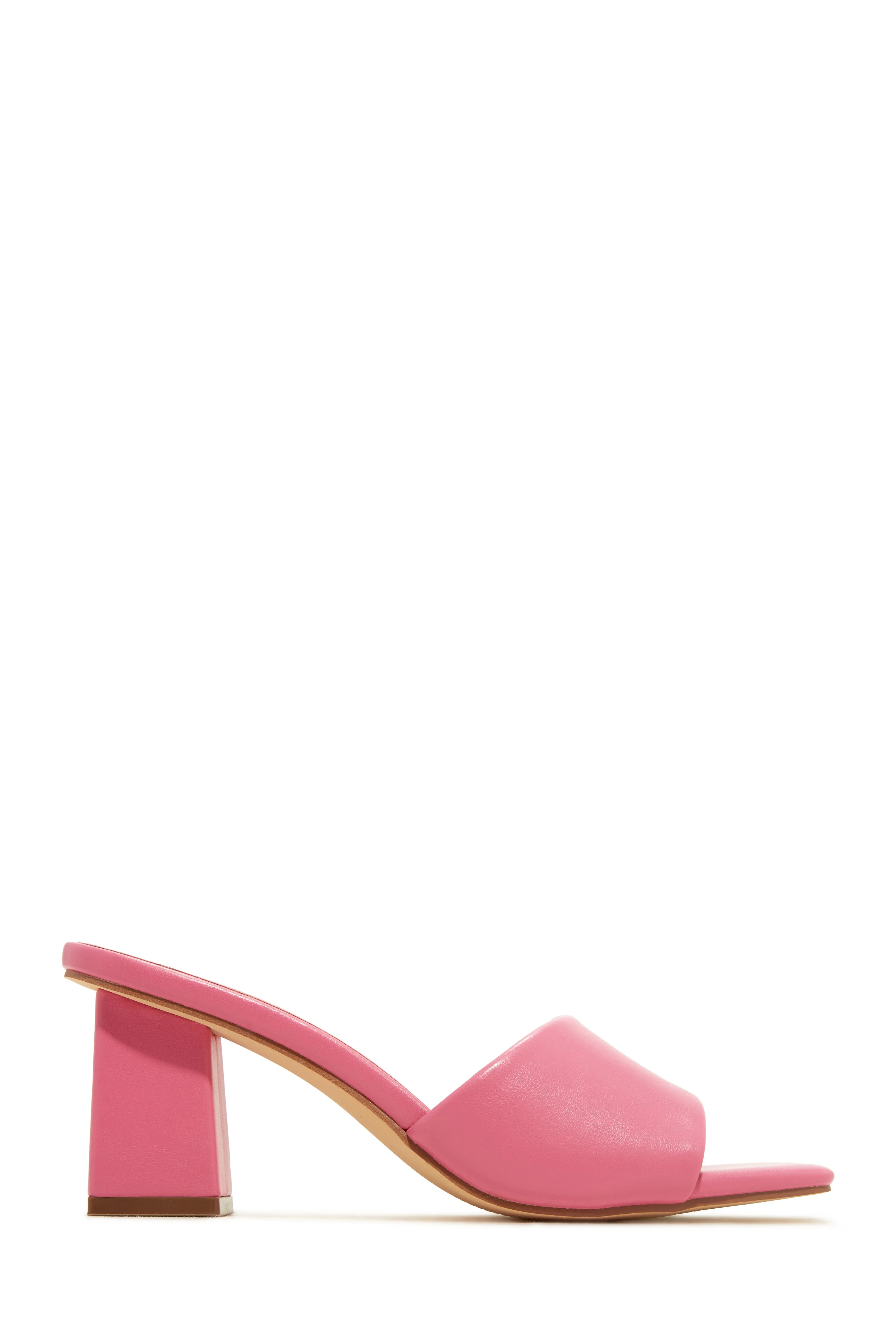 Valentine Block Heel Mules - Black