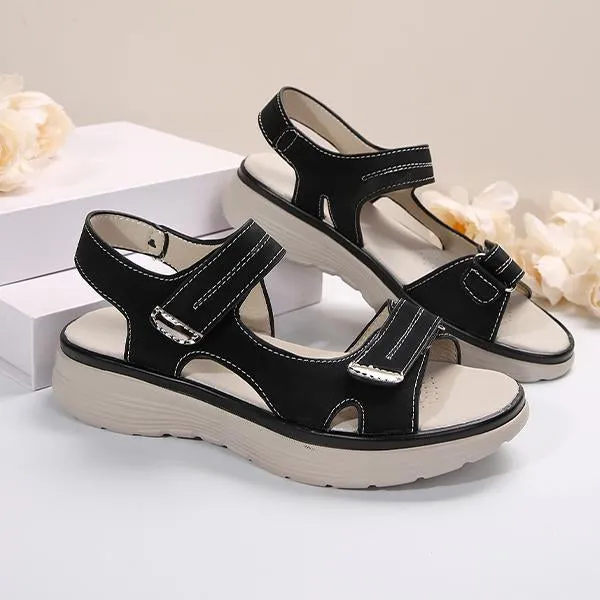 Women's Sporty Wedge Sandals with Velcro Straps 56950750S