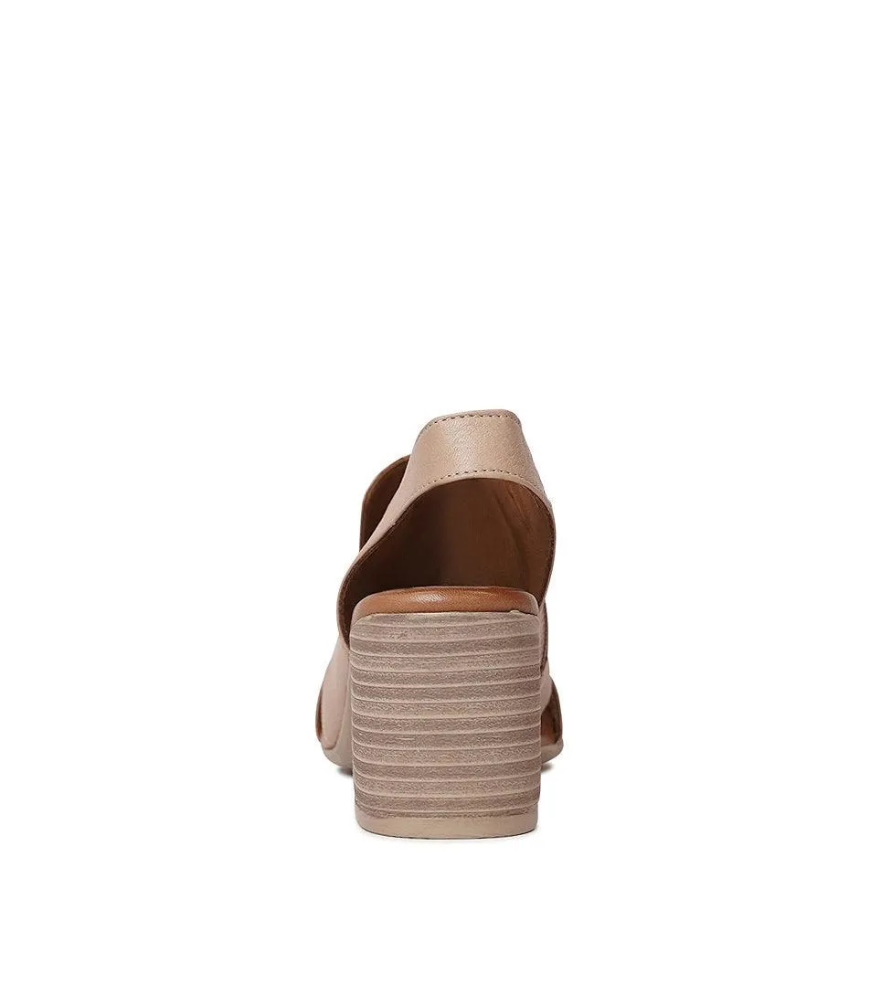 Wondir Pale Taupe Leather Heels