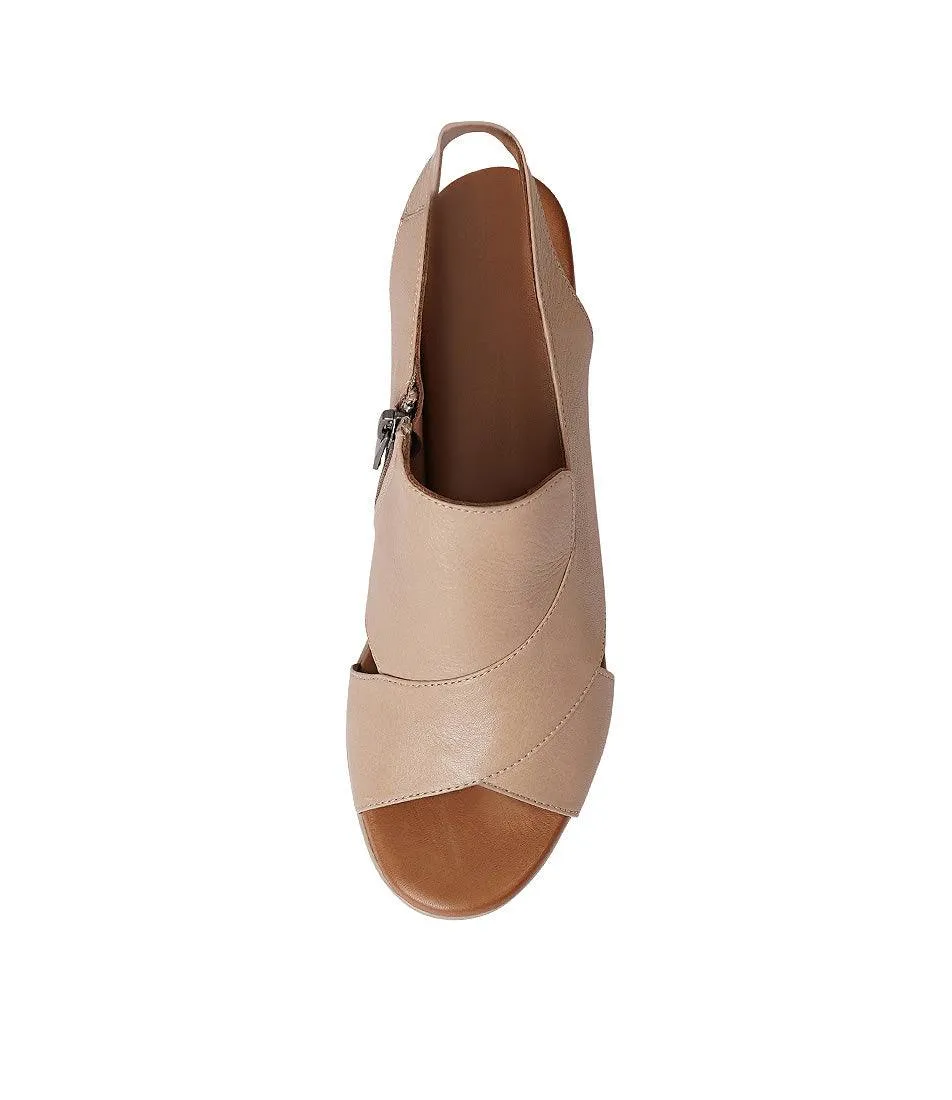 Wondir Pale Taupe Leather Heels