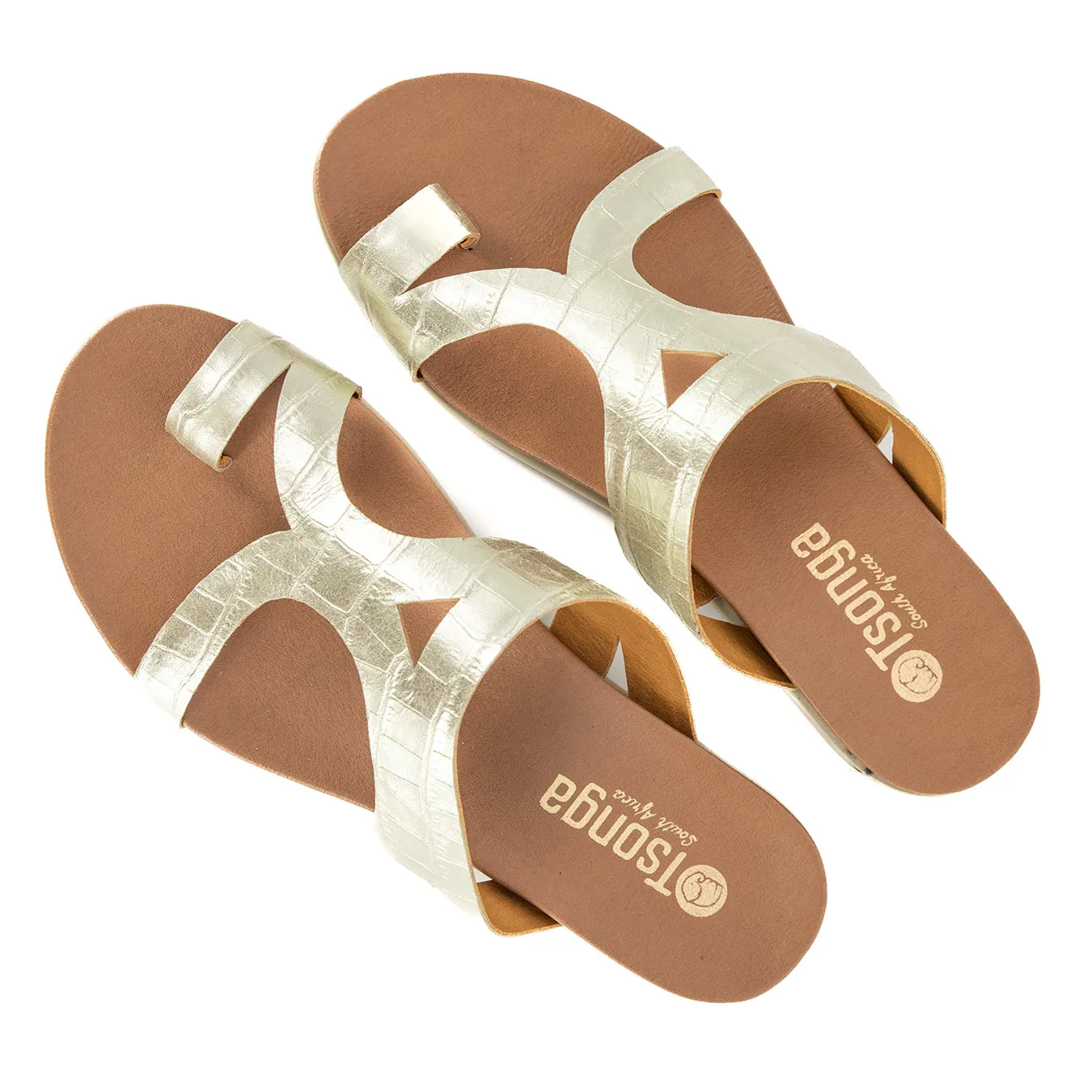 Zawadi : Ladies Leather Sandal in Indocine Brio